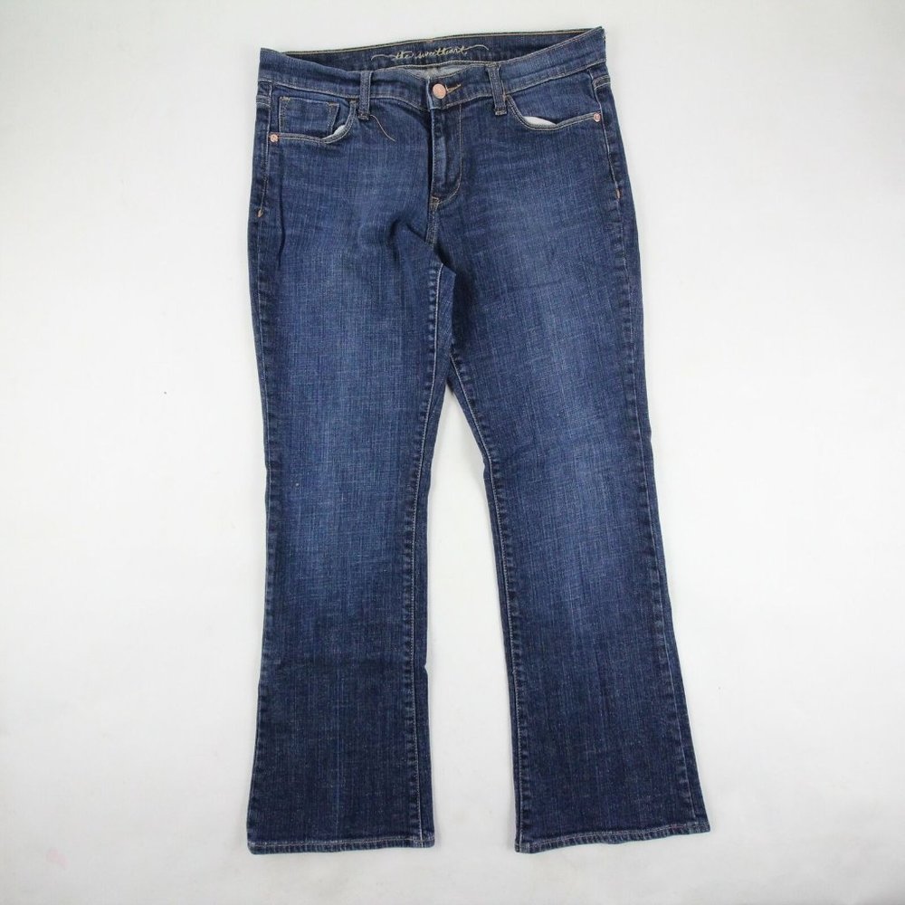 Old Navy Womens The Sweetheart Bootcut Jeans Low Rise Dark Denim Stretch Sz 10S